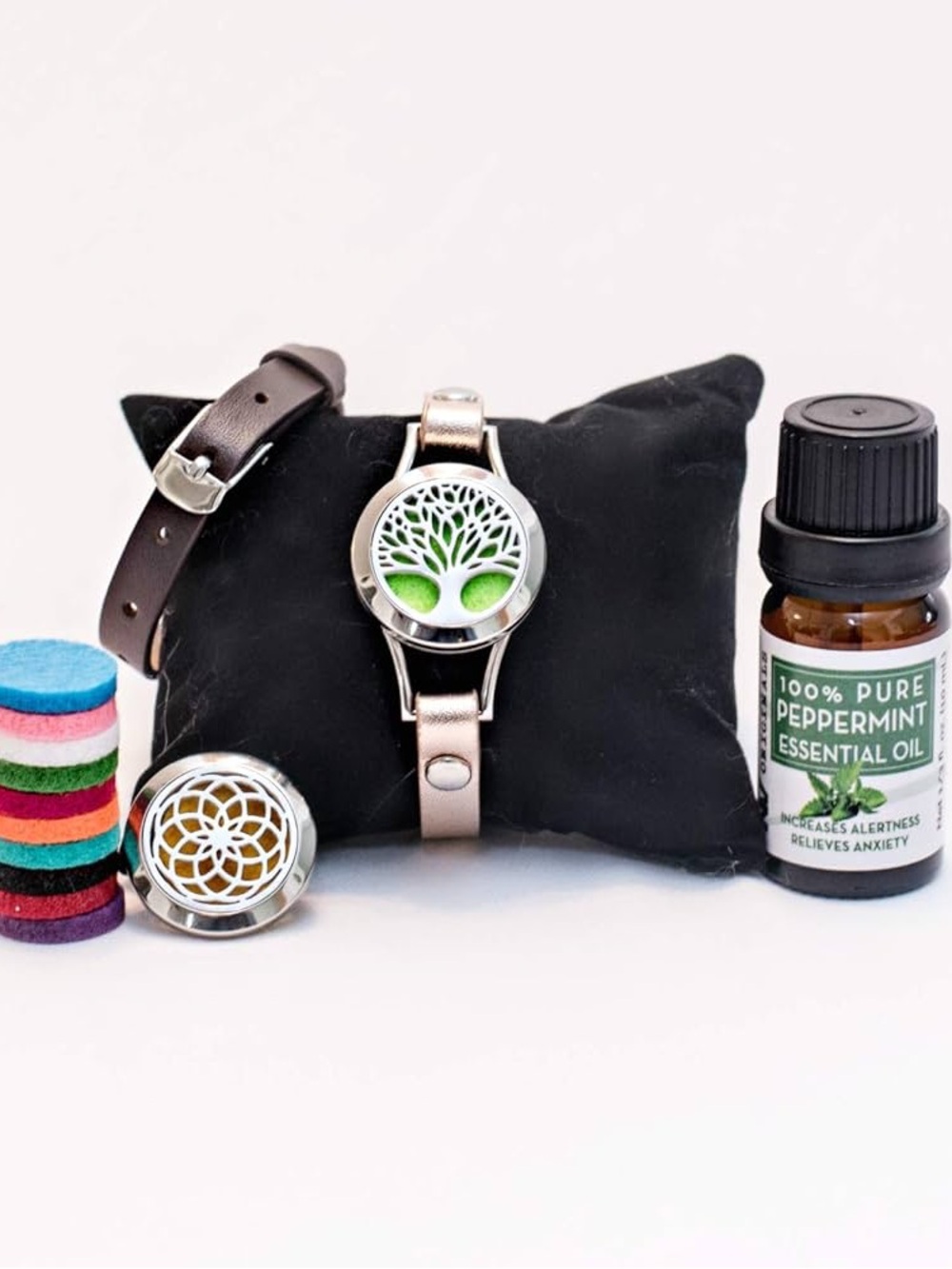NV Originals Essential Oil Single Wrap Around Leather Bracelet Set